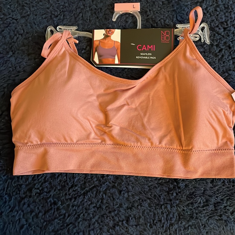 2 pack, size large bralette/cami with removable padding